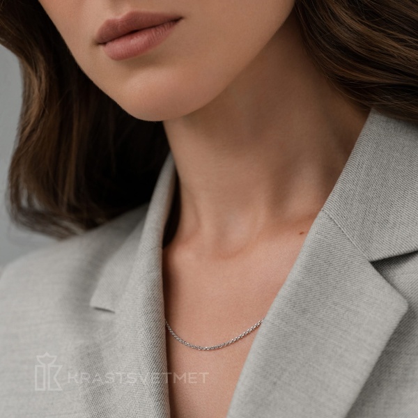 Цепь из белого золота 585, плетение «Якорь»